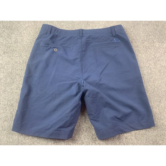 Under Armour Heat Gear Mens Flat Front Golf Shorts Size 34 Navy - Picture 3 of 7